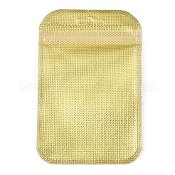 半透明のプラスチック製再封可能な包装袋  長方形  ゴールド  13x8.5x0.03cm&nbsp;OPP-Q006-03G
