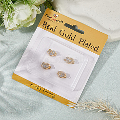 6Pcs Brass Micro Pave Clear Cubic Zirconia Box Clasps&nbsp;KK-BBC0019-67