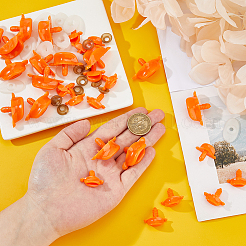 30袋2種類のプラスチック製クラフト人形の口  スペーサー付き  ぬいぐるみの口  diy の人形の口人形ぬいぐるみ動物の作成のため  オレンジ  23~26mm  15袋/スタイル&nbsp;DIY-DC0003-80