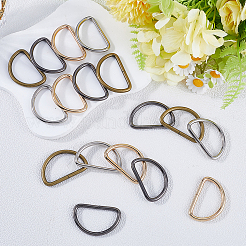 鉄製Dリング20色4個  バッグバックル  ミックスカラー  45.5x29x4mm  内径：38x22mm  5個/カラー&nbsp;IFIN-SP0001-23D