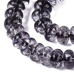 Crackle Transparent Glass Beads Strands&nbsp;GLAA-N074-02A-15