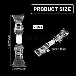 Plastic Pop Sign Card Display Double Clip Tag Holders for Price Tags Card Label&nbsp;FIND-WH0111-737