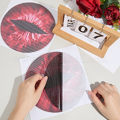 Eye PVC Headlight Car Sticker&nbsp;AJEW-WH20011-48C