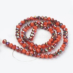 Electroplate Opaque Glass Beads Strands&nbsp;EGLA-A034-P6mm-R03