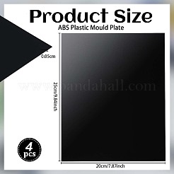 4 Sheets ABS Plastic Mould Plates&nbsp;DIY-OC0015-88B