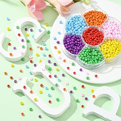 1050Pcs 7 Color 6/0 Opaque Colours Glass Seed Beads&nbsp;SEED-CJ0001-19