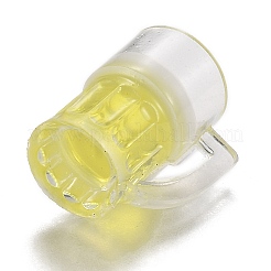 プラスチックペンダントの飾り  生ビール  きいろ  20.5x18.5x14mm&nbsp;X-KY-A001-01