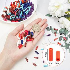 8 連売り 8 色の合成ターコイズ ビーズ 連売り  染め  コラム  ミックスカラー  13x4mm  穴：1mm  約32個/連  16インチ  1連 / color&nbsp;G-OC0002-11