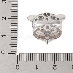 Brass Micro Pave Clear Cubic Zirconia Peg Bails&nbsp;KK-B111-01P
