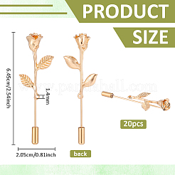 20Pcs Zinc Alloy Brooch Pins&nbsp;JEWB-PH0001-83G