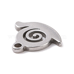 変色しない304ステンレススチールチャーム  カタツムリのチャーム  ステンレス鋼色  9.5x11x1mm  穴：1.2mm&nbsp;STAS-G287-04P