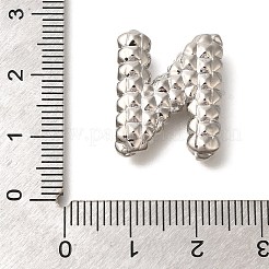 ラックめっき  真鍮チャーム  カドミウムフリー＆鉛フリー  文字a~zのチャーム  文字N  20.5x16.5x5.5mm  穴：2.5x3mm&nbsp;KK-I722-02P-N