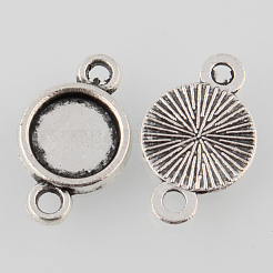Tibetan Style Alloy Cabochon Connector Settings&nbsp;TIBE-M022-12AS