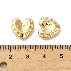 真鍮チャーム  カドミウムフリー＆ニッケルフリー＆鉛フリー  ハート  18KGP本金メッキ  13.5x14x5mm  穴：1.6mm&nbsp;KK-P260-17G