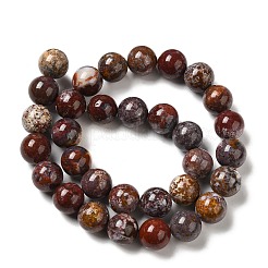天然石オーシャンジャスパービーズ連売り  ラウンド  12~12.5mm  穴：1.4mm  約34個/連  16.26''（41.3センチメートル）&nbsp;G-H298-A13-05