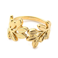 304 Stainless Steel Open Cuff Ring for Women&nbsp;RJEW-C016-04G