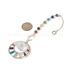 7 Chakra Natural & Synthetic Mixed Stone Beads Pendant Decorations&nbsp;HJEW-TA00109
