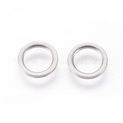 304ステンレススチールリンクリング  リング  ステンレス鋼色  10x1mm&nbsp;STAS-F187-51P-10mm
