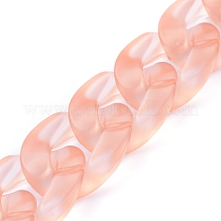 Transparent Acrylic Handmade Curb Chain&nbsp;AJEW-JB00544-05