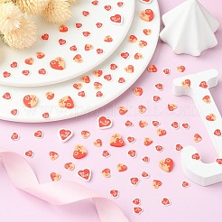 手作り樹脂クレイカボション  単語とハートは私のものであること  カラフル  6.5~9x7~10x0.5~2mm  約1111個/袋&nbsp;CLAY-CJC0012-013