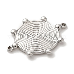 304ステンレススチールコネクタチャーム  太陽  ステンレス鋼色  27.5x23x2mm  穴：1.3mm&nbsp;STAS-C110-15P