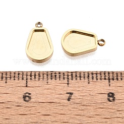 304 Stainless Steel Pendant Cabochon Component&nbsp;STAS-Q113-27G