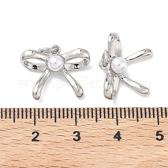 Brass ABS Imitation Pearl Pendants&nbsp;KK-P349-16P