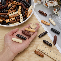 96Pcs 8 Styles DIY Wooden Toggle Horn Buttons&nbsp;FIND-FG0004-63