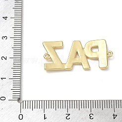 真鍮製コネクタチャーム  ワードパズ  ゴールドカラー  14x31x2mm  穴：1.2mm&nbsp;LS-KK-CBAE532-01C-G