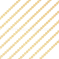 花のペットのスパンコールのリボン  スパンコールトリム  衣類アクセサリー  ゴールド  5mm  約100ヤード/ロール&nbsp;OCOR-CY0004-68A-01