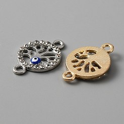 20スタイルのジュエリー製作パーツキット20個。  ナザールボンジュウ合金エナメル コネクタ チャームとペンダントを含む  クリスタルラインストーン付き  フラットラウンド＆フラワー＆バタフライ  ブルー  混合図形  プラチナ＆ライトゴールド  14~24.5x15~16.5x2.53mm  穴：2~2.5mm  1個/スタイル&nbsp;FIND-WH0117-75
