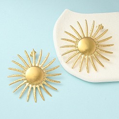 Ion Plating(IP) 304 Stainless Steel Flower Stud Earrings for Women&nbsp;EJEW-M089-09G