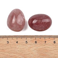 天然イチゴクオーツビーズ  転がった石  穴なし/ドリルなし  ナゲット  15~40.5x11~20x7~19mm&nbsp;G-G348-01A-08