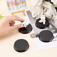木製ディスプレイ地下室4個。  樹脂粘土人形ディスプレイ用  ブラック  6.4x1.2cm&nbsp;WOOD-FG0001-24