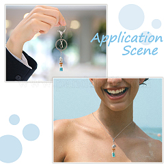 24Pcs 6 Styles Ocean Series Synthetic Turquoise Pendant Decorations&nbsp;HJEW-FH00109