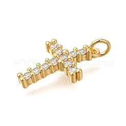 Rack Plating Brass Micro Pave Cubic Zirconia Pendants&nbsp;ZIRC-F142-40G