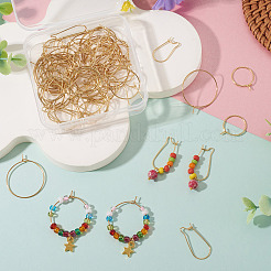 80Pcs 5 Style 316 Surgical Stainless Steel Hoop Earrings Findings&nbsp;STAS-TA0005-45
