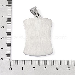 304ステンレスペンダント  エナメル  ステンレス鋼色  星座の長方形  射手座  39x26x3mm  穴：7x3mm&nbsp;LS-STAS-O008-01K