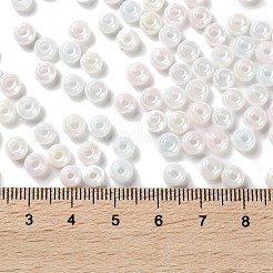 3/0 ガラスシードビーズ  不透明色の光沢  ラウンド  ホワイトスモーク  5~5.5x3~3.5mm  穴：1.5~1.6mm  約3488個/ポンド&nbsp;SEED-L011-03A-15