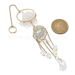 Stainless Steel Cable Chains Pouch Teardrop Pendant Decorations&nbsp;HJEW-JM01578