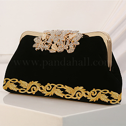 3.8M Ethnic Style Iron on/Sew on Embroidery Flower Polyester Lace Trim Ribbon&nbsp;OCOR-WH0070-121B