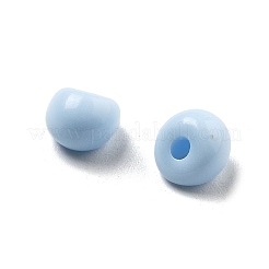 アクリルパール調ビーズ  ティアドロップ  不規則な  不透明な  ライトスカイブルー  5x5x4mm  穴：1.4mm&nbsp;LS-OACR-D300-01F