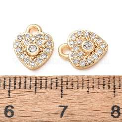Brass Micro Pave Cubic Zirconia Charms&nbsp;CU-K002-01D-03