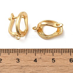 真鍮製のピアスパーツ  18KGP本金メッキ  17.5x12mm  穴：1.2mm  ピン：10mm&nbsp;KK-O100-01G