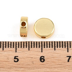 真鍮ビーズ  フラットラウンド  ラックめっき  長持ちメッキ  鉛フリー＆カドミウムフリー  18KGP本金メッキ  8mm  穴：1.6mm&nbsp;KK-H292-07G
