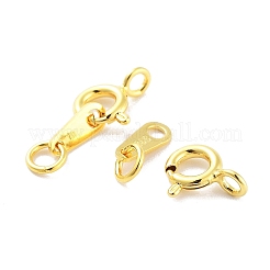 925スターリングシルバースプリングリングの留め金  18KGP本金メッキ  16mm&nbsp;LS-STER-H111-06G