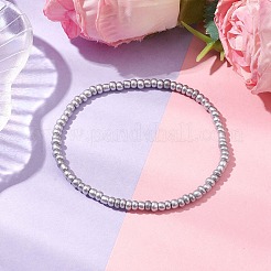 Round Glass Seed Beaded Stretch Bracelets for Women&nbsp;BJEW-JB10417-01