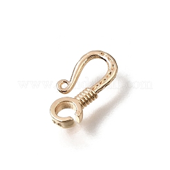 真鍮製のフック  ラックめっき  ライトゴールド  12x5x1.6mm  穴：2mm&nbsp;KK-CBA0DF0-19E-KCG