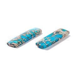 ナチュラルブルーターコイズペンダント  長方形  48x12x4.5mm  穴：1.6mm&nbsp;G-K317-D02