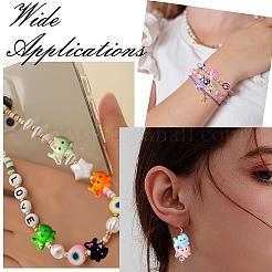 18Pcs 9 Colors Baking Paint Zinc Alloy Beads&nbsp;FIND-YW0011-32